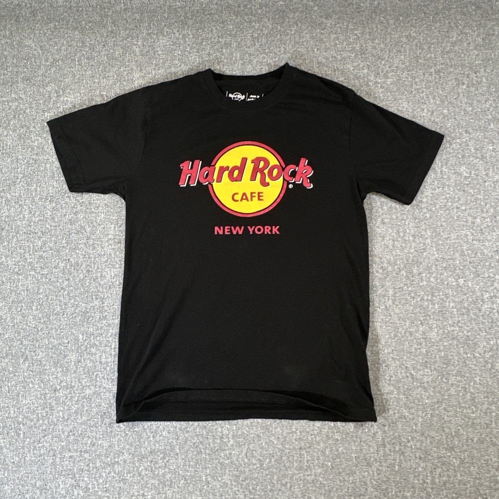 Hard Rock Cafe New York T Shirt‎ Mens Small Black Logo Graphic Tourist Tee